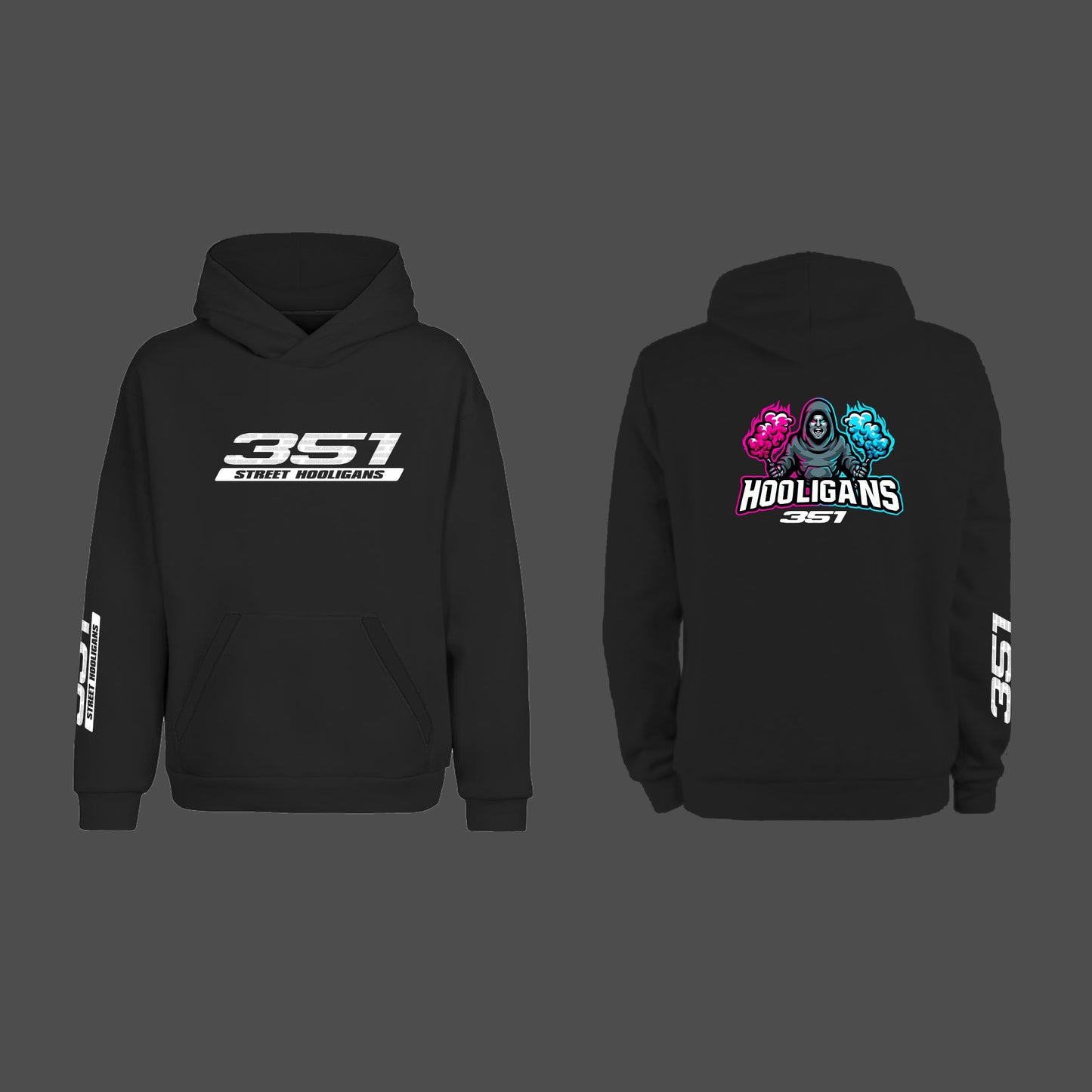 351 Street Hooligans - Hoodie - HOOLIGANS - WHITE BIG