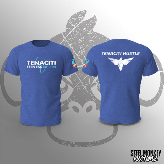 Blue Melange - T-Shirt - Large - Mens