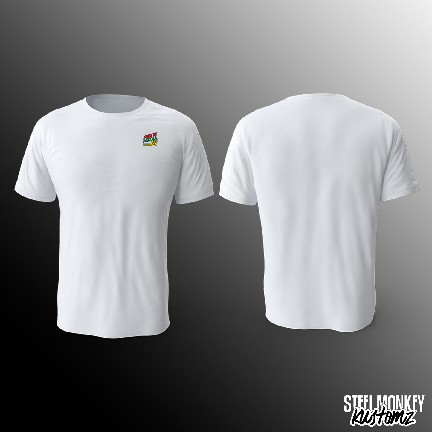 AUJN Media - White - Cotton - Pocket - T-Shirt