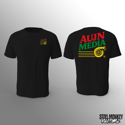 AUJN Media - Black - Cotton - T-Shirt