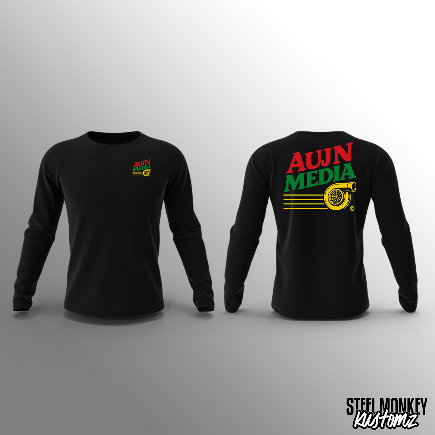 AUJN Media - Black - Cotton - Long Sleeve