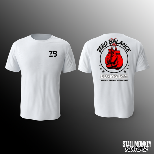 CDK - T-Shirt - White Cotton - Zero Balance Boxing
