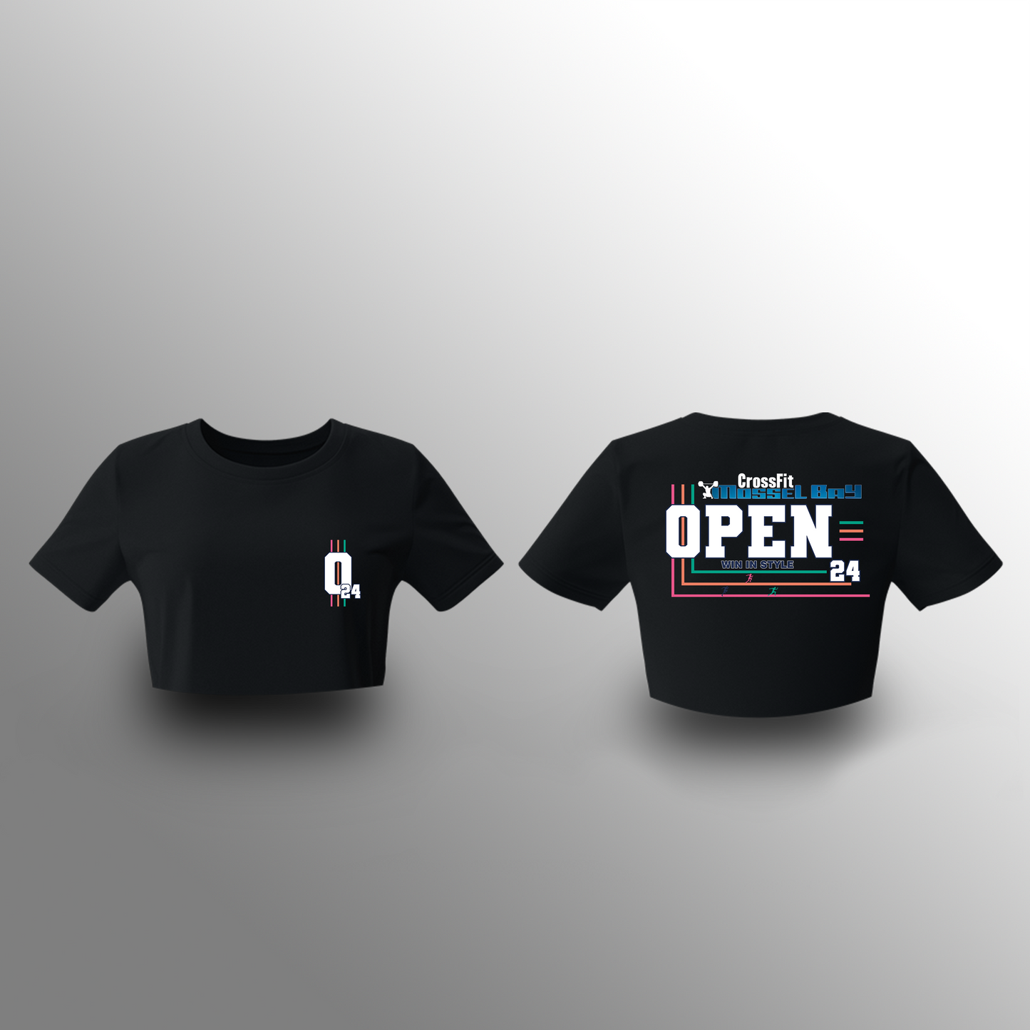 CrossFit Mossel Bay - Ladies Crop Top - Open24 - Black