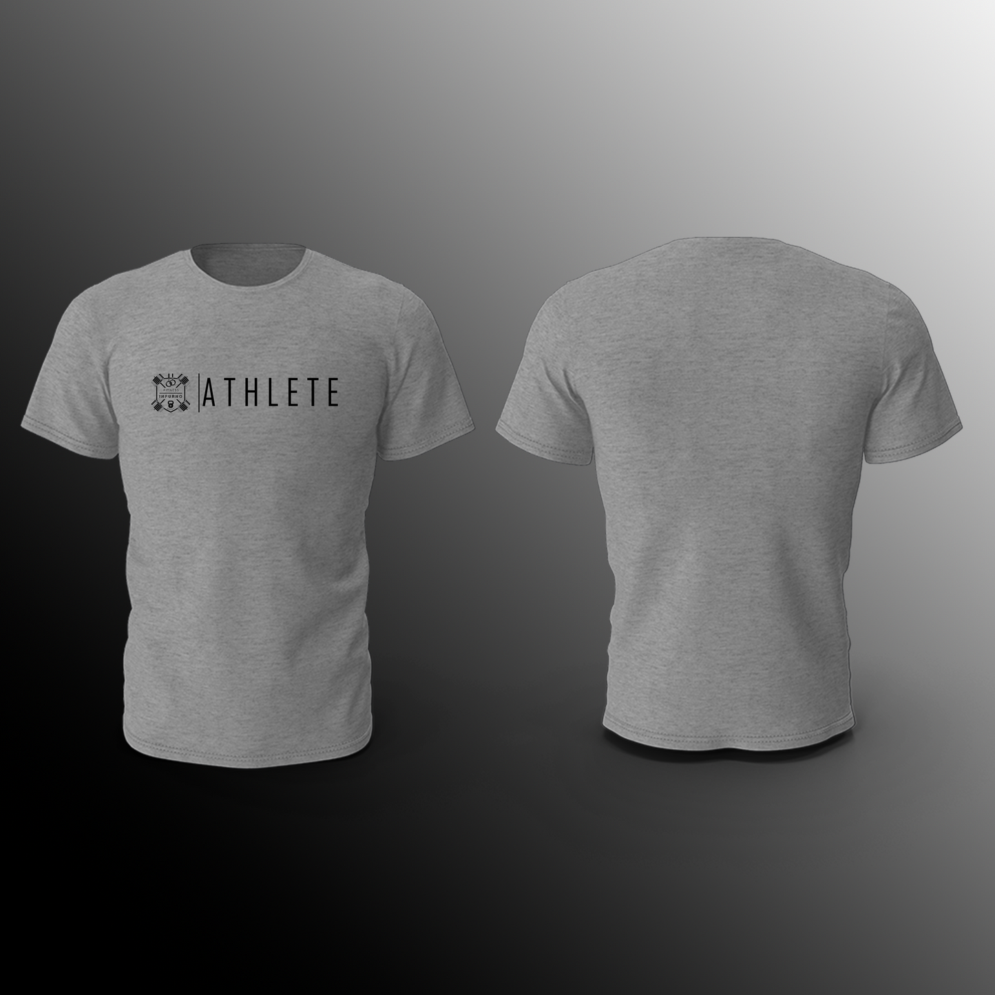Fitness Infurno - T-Shirt - Athlete - Grey - Black Print