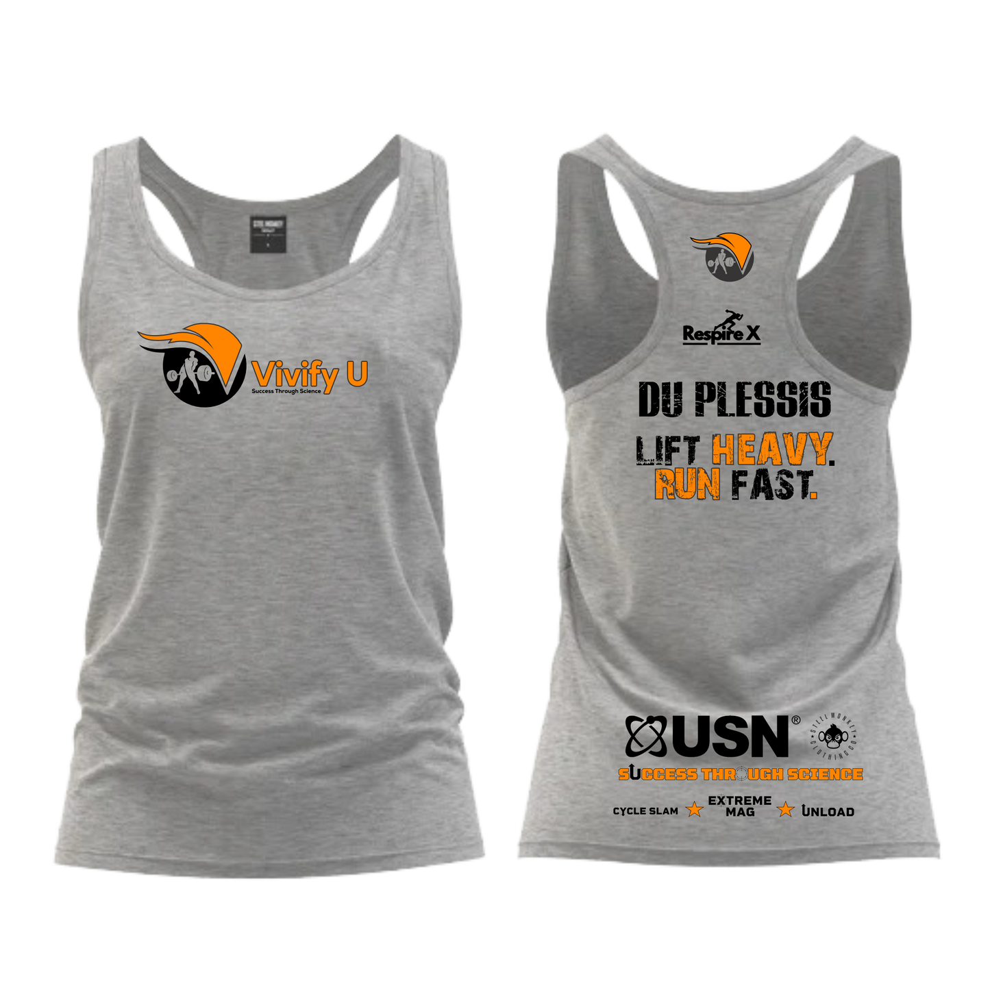 Vivify U - Athlete - Ladies Vest - Grey