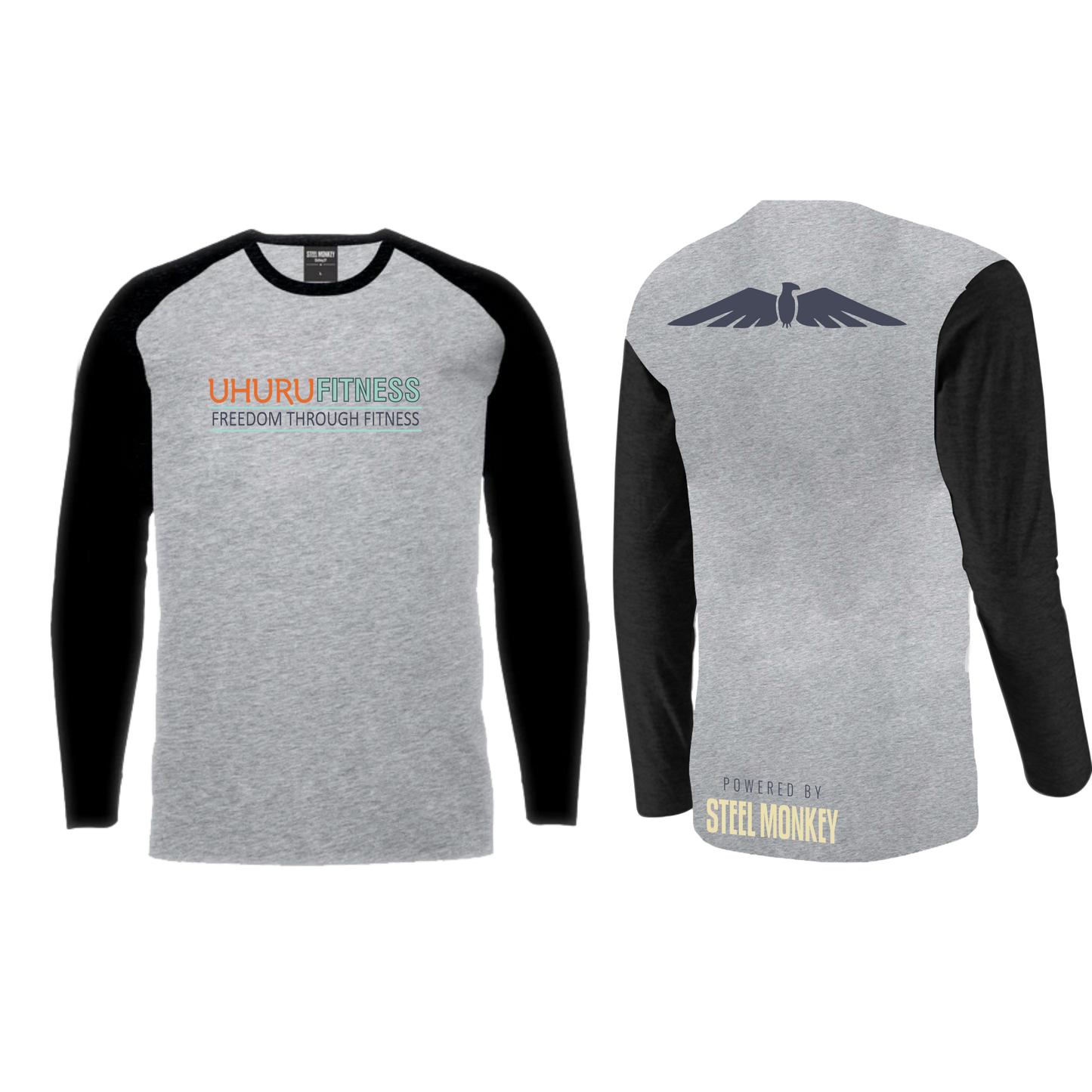 Uhuru Fitness - Unisex Longsleeve - Black & Grey