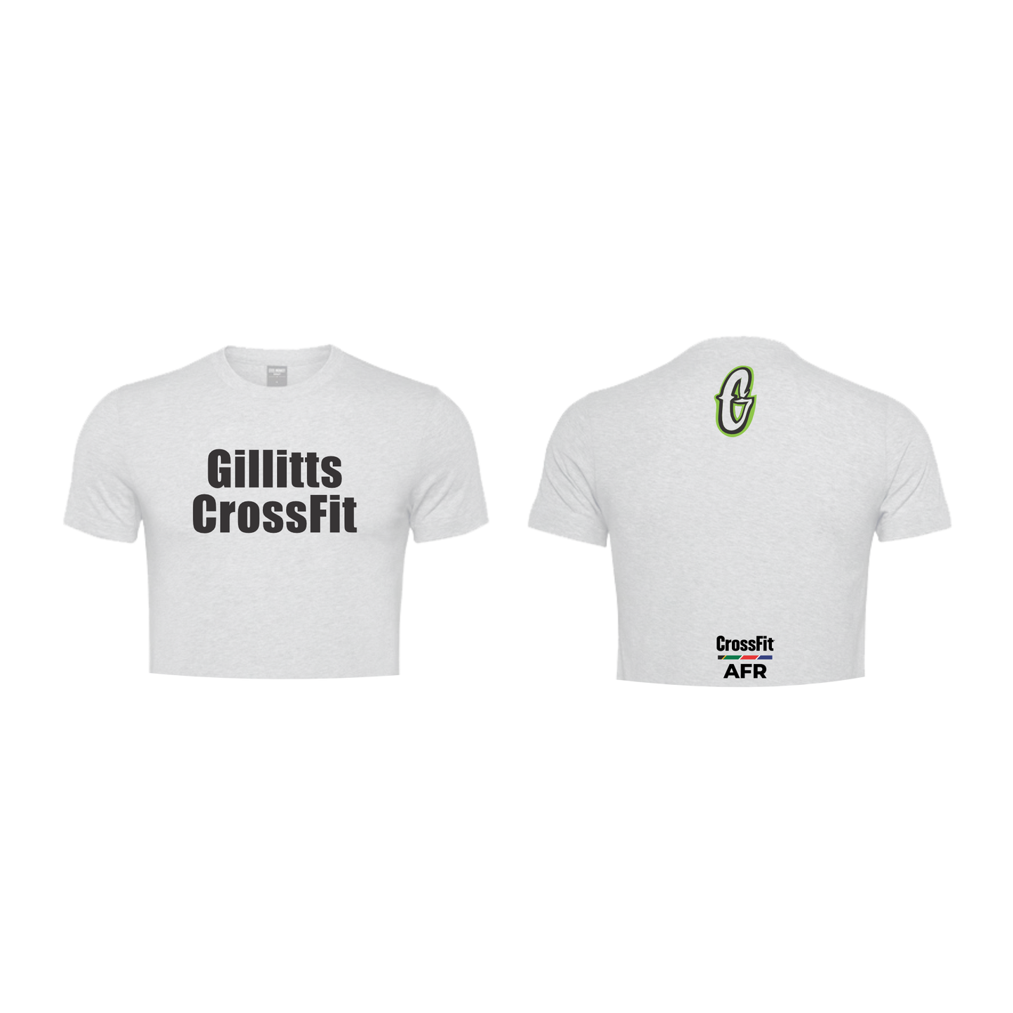 CF Gillitts / CF Africa - Ladies Cropped Tshirts - Crossfit Writing