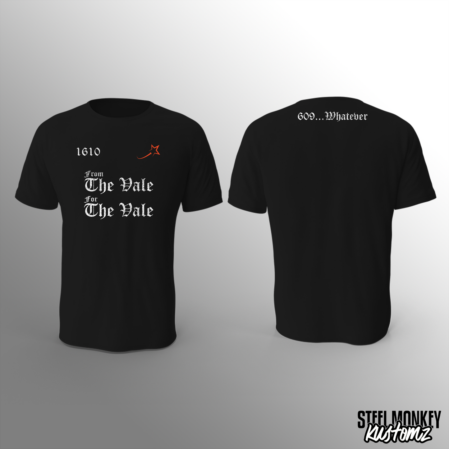 The Vale - Black - T-Shirt - Cotton