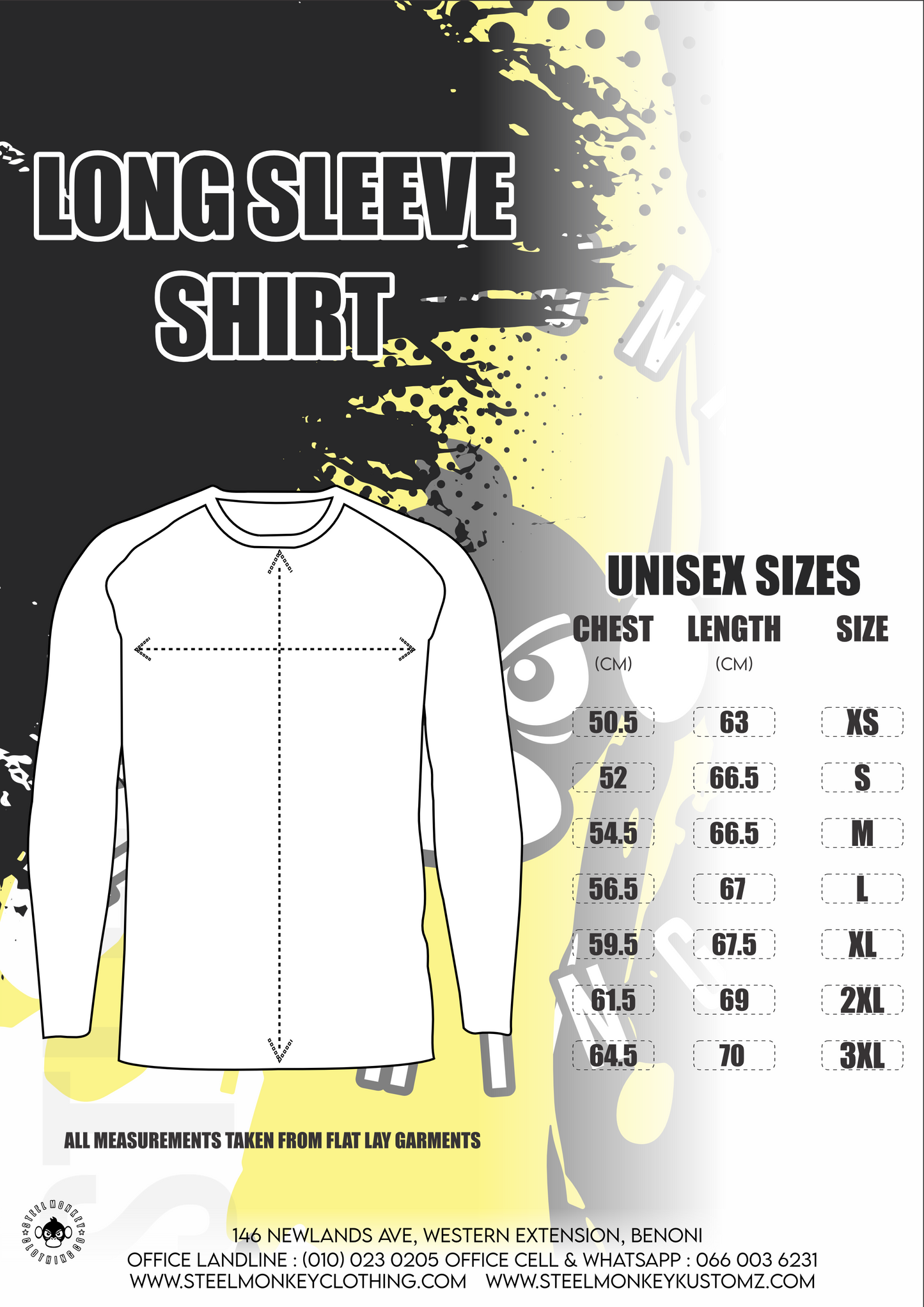 Infinite Physique - Long Sleeve - White - Green Print - Unisex