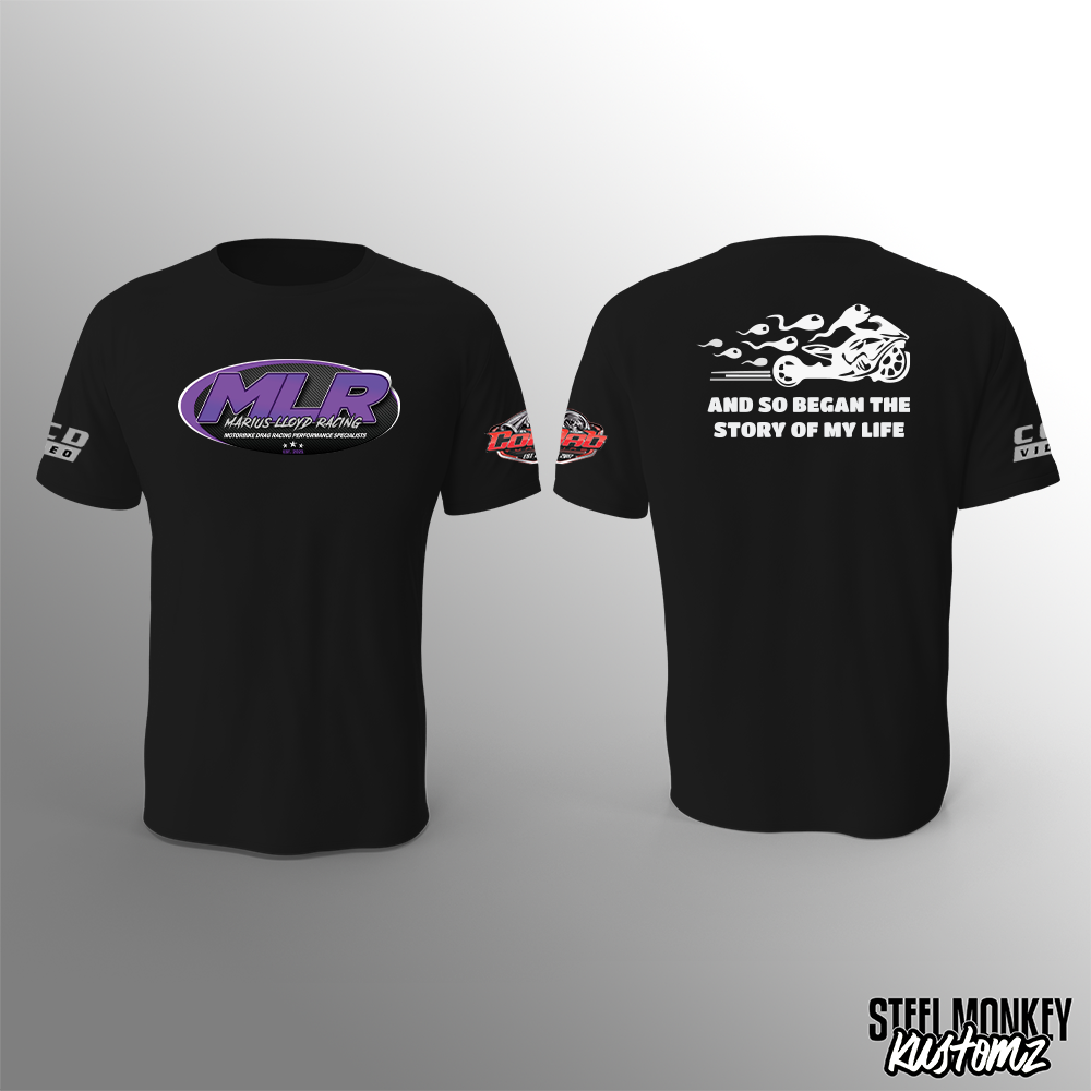 Marius Lloyd Racing - T-Shirt - Black - Story of my Life - Mens