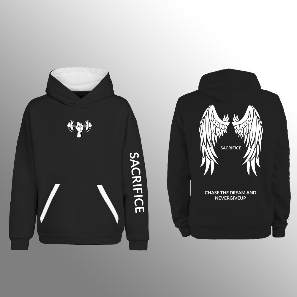Reece - Hoodie - Black&White - 2 design