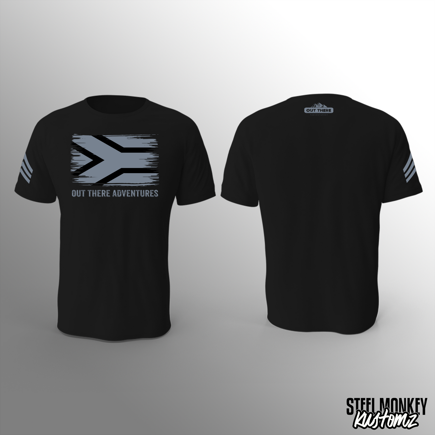 Out There Adventures - Black - T-Shirt - SA Flag