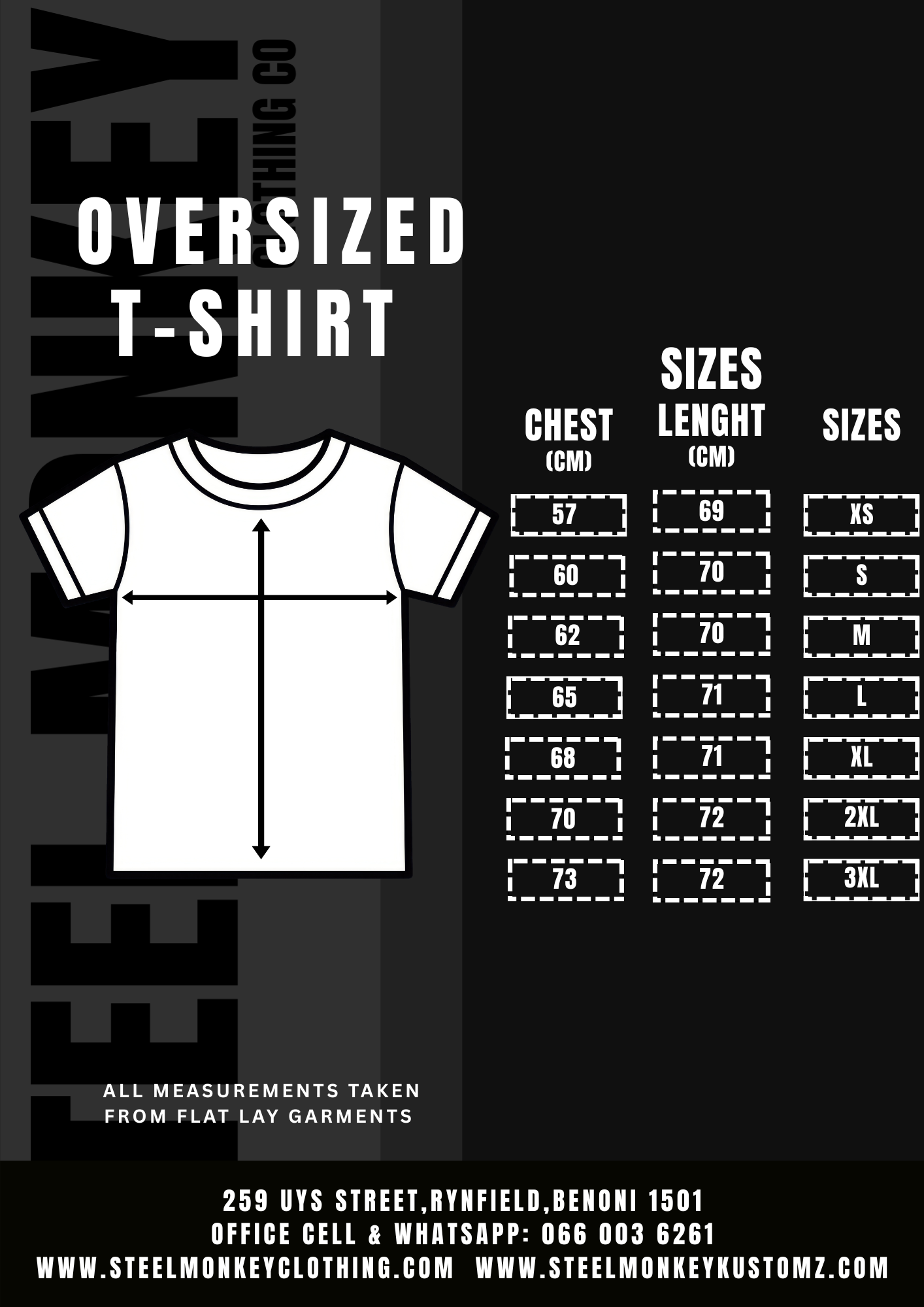 Yard21 Fitness - Mens Oversized T-Shirt - Black Cotton