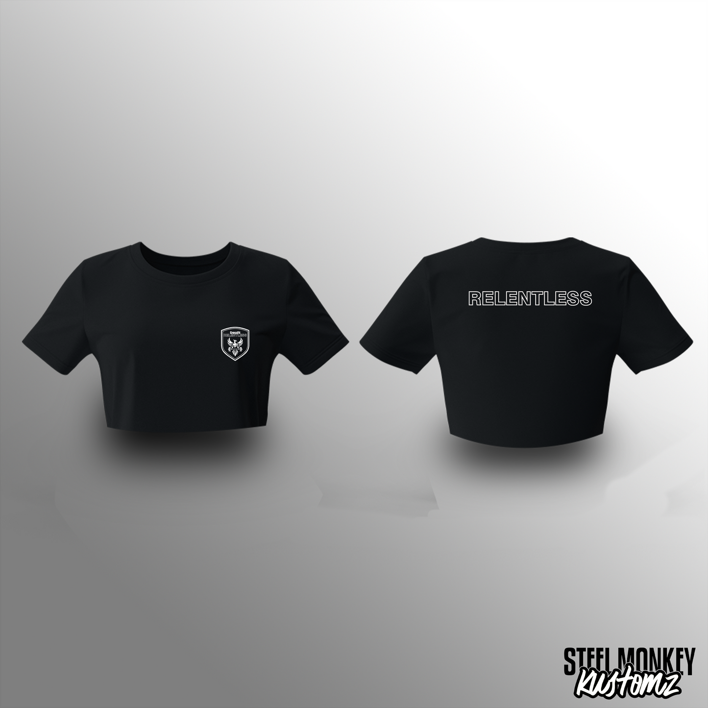 CrossFit Relentless - Ladies Crop Top T-Shirts - Design 3