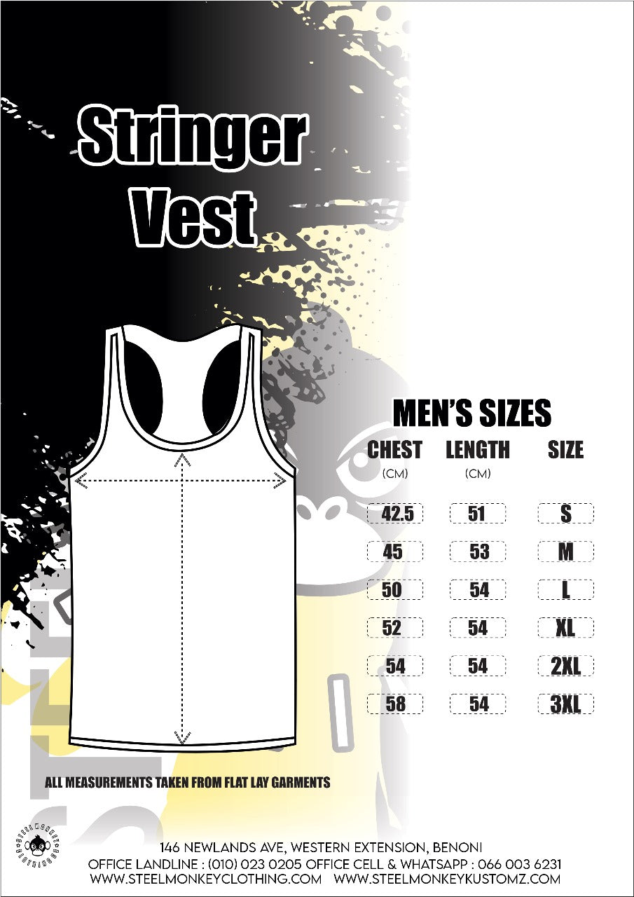 Strong Brothers - Mens - Stringer Vests - White - Skull