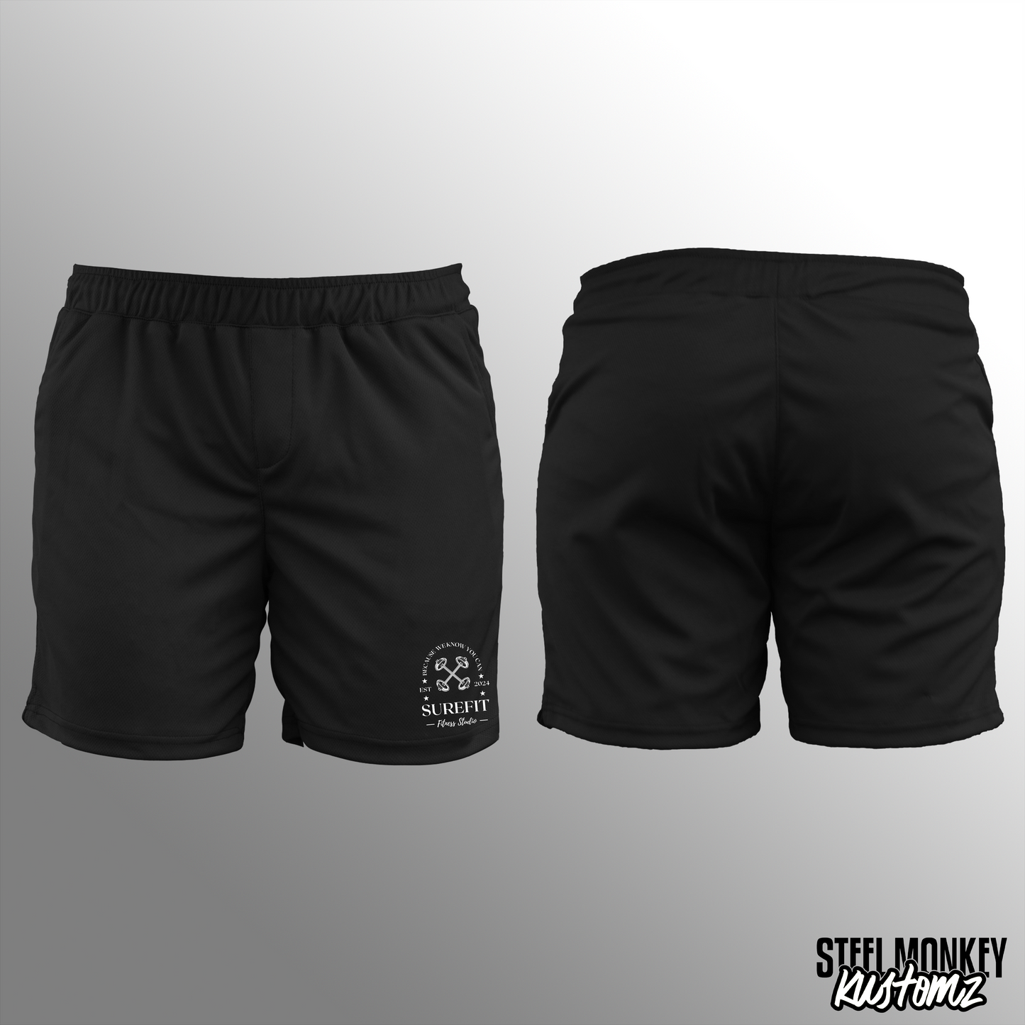 SureFit Fitness - Black - Shorts