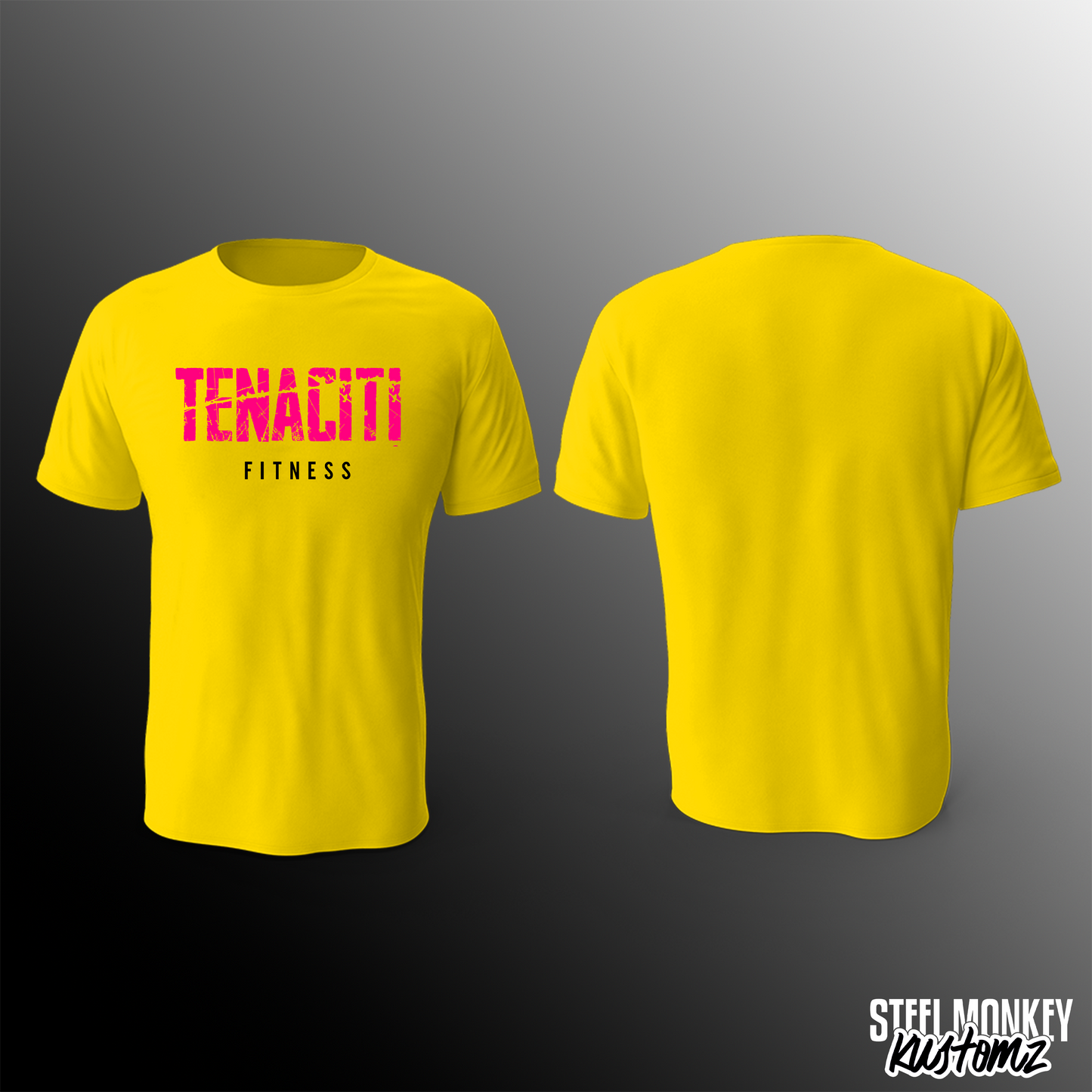 Tenaciti Fitness - Tshirt - Yellow - Brushed Spandex