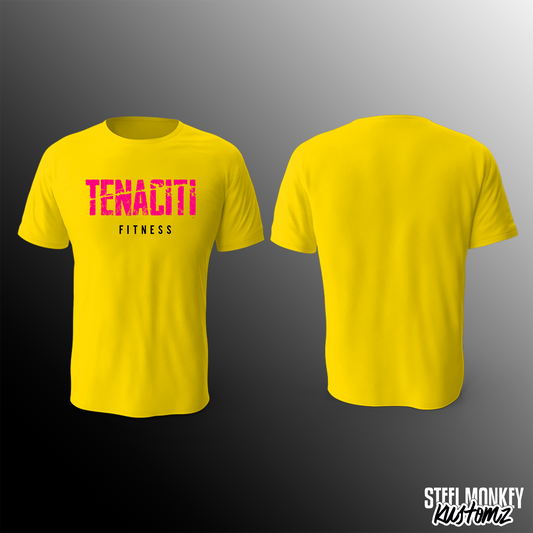 Tenaciti Fitness - Tshirt - Yellow - Brushed Spandex