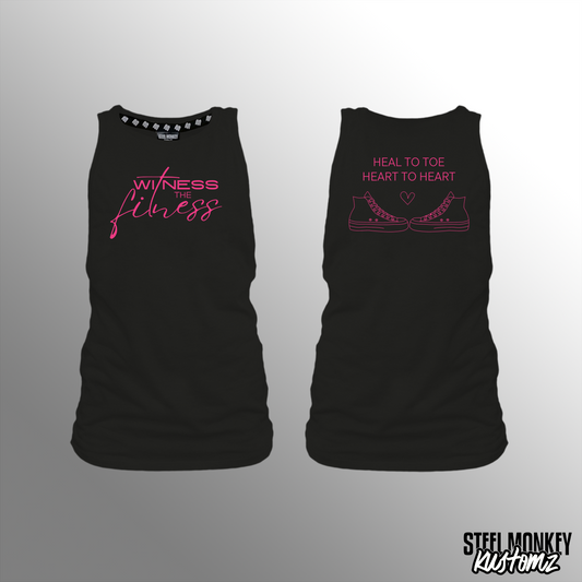 V-Town Walk - Ladies - Muscle Tank - Black - Witness the Fitness