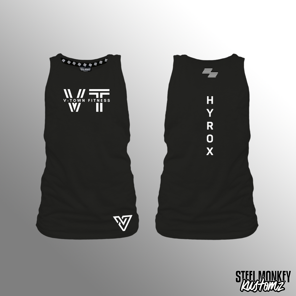 V-Town Fitness - Black - Muscle Tank - Ladies - Hyrox