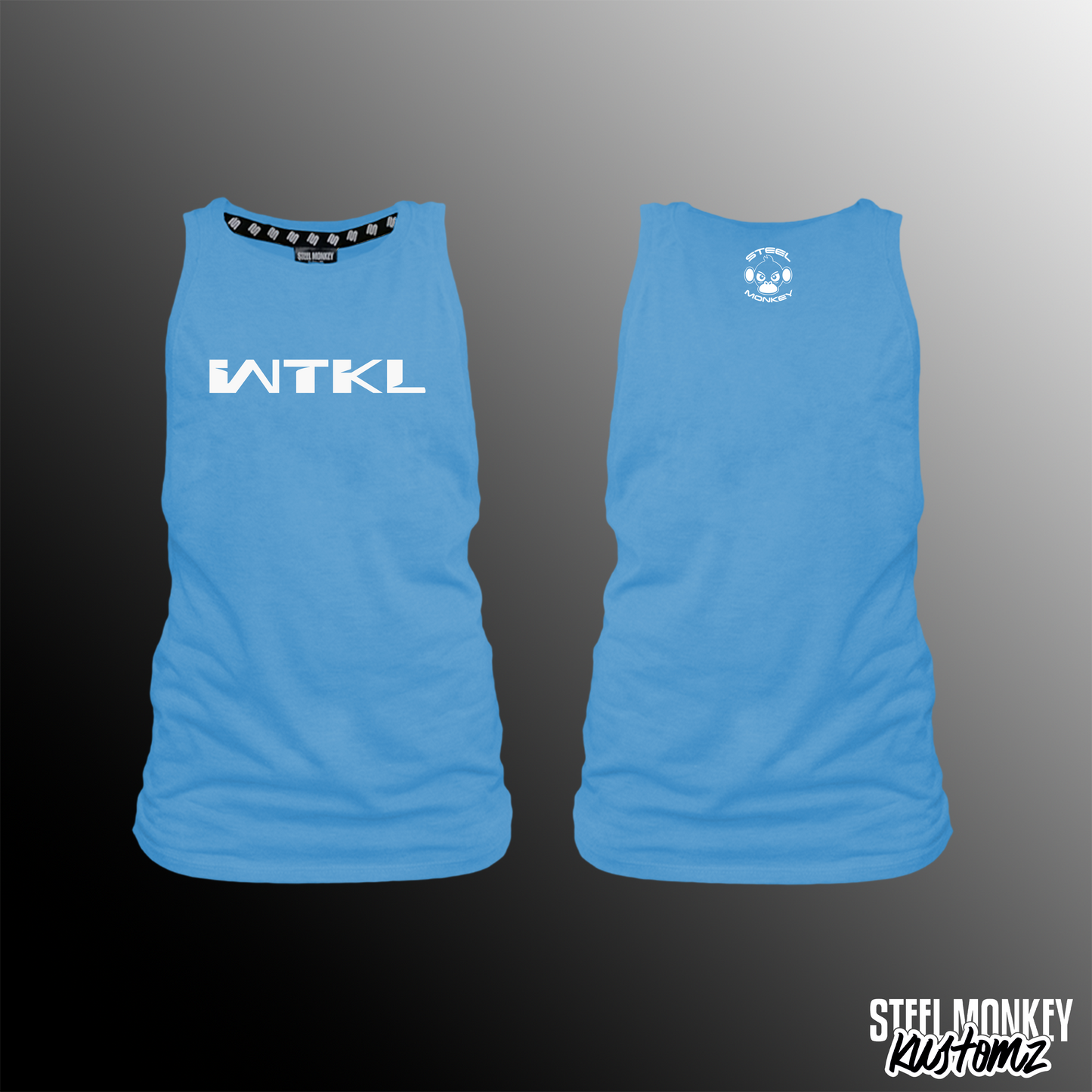 WTKL - Ladies Muscle Tank - Blue - Simplistic