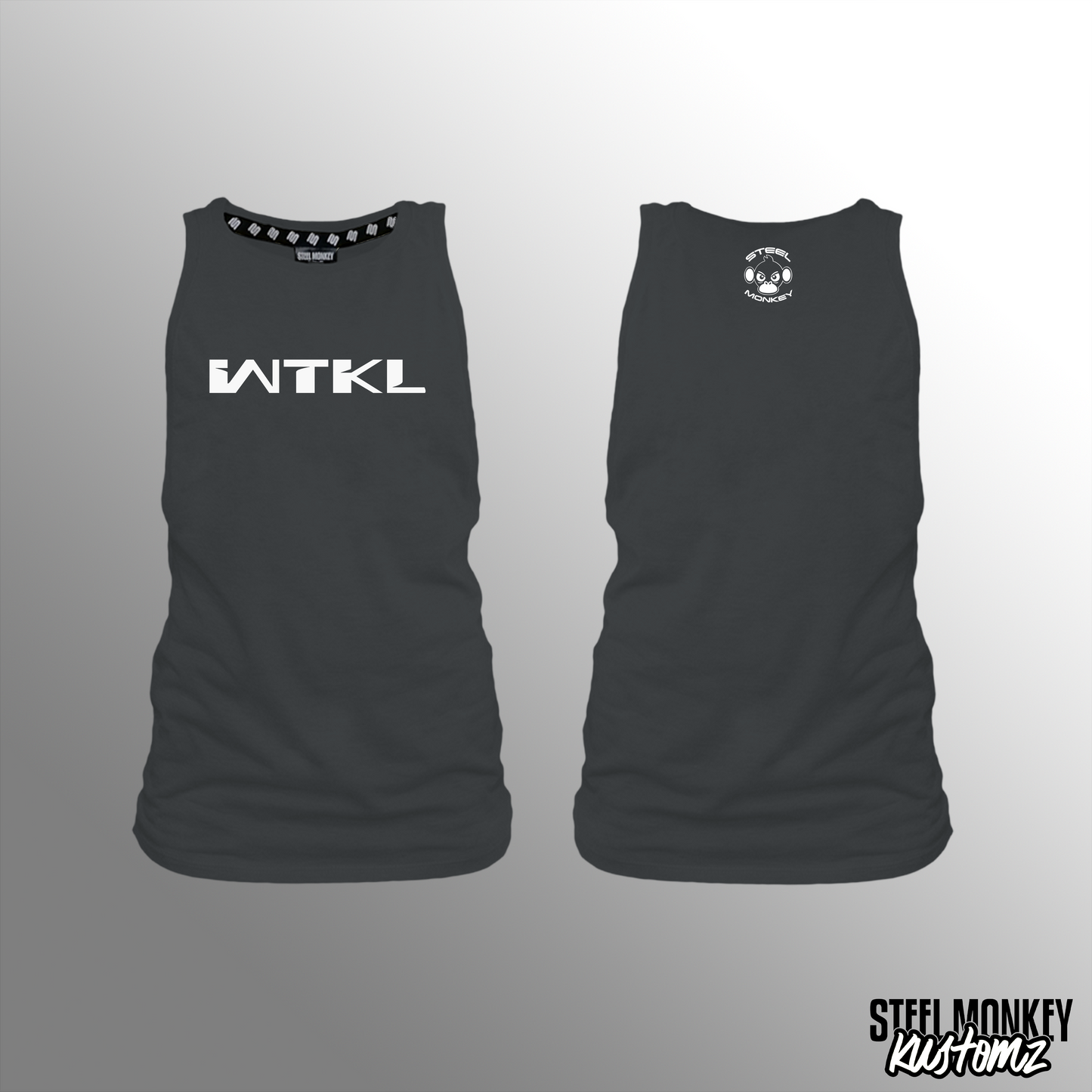 WTKL - Ladies Muscle Tank - Charcoal - Simplistic