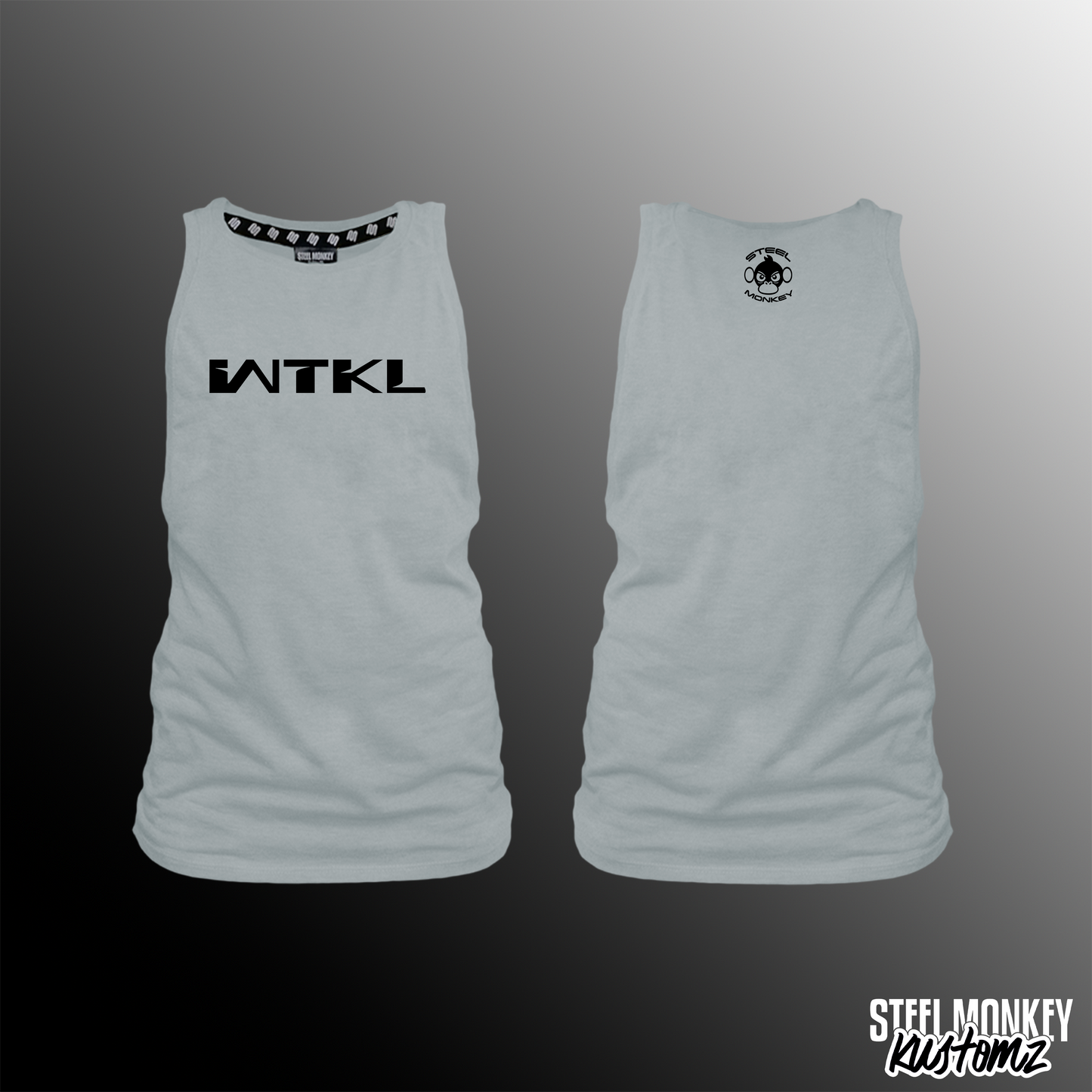 WTKL - Ladies Muscle Tank - Grey - Simplistic