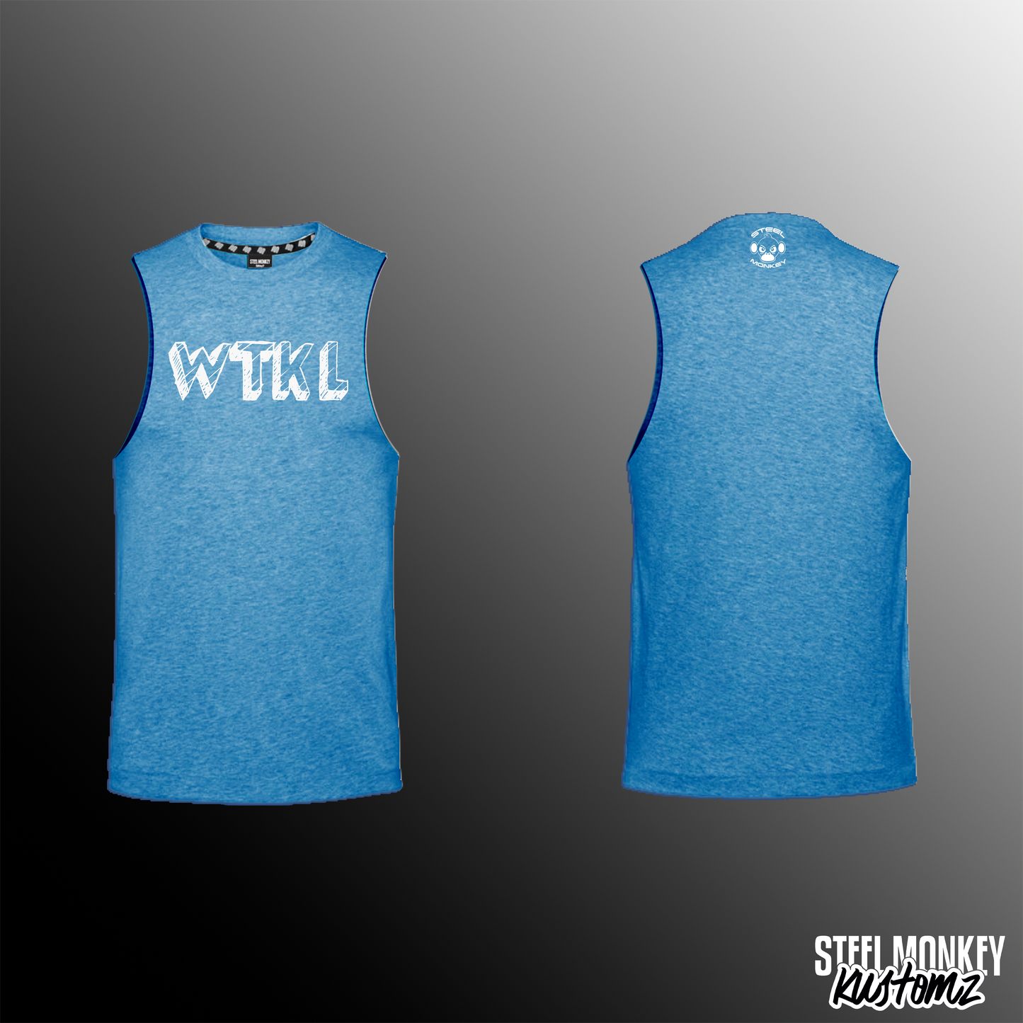 WTKL - Mens Muscle Tank - Blue - Written