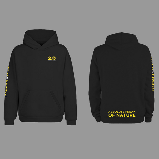 2.0 Strength & Fitness - Hoodie - Absoluut Freak - Black