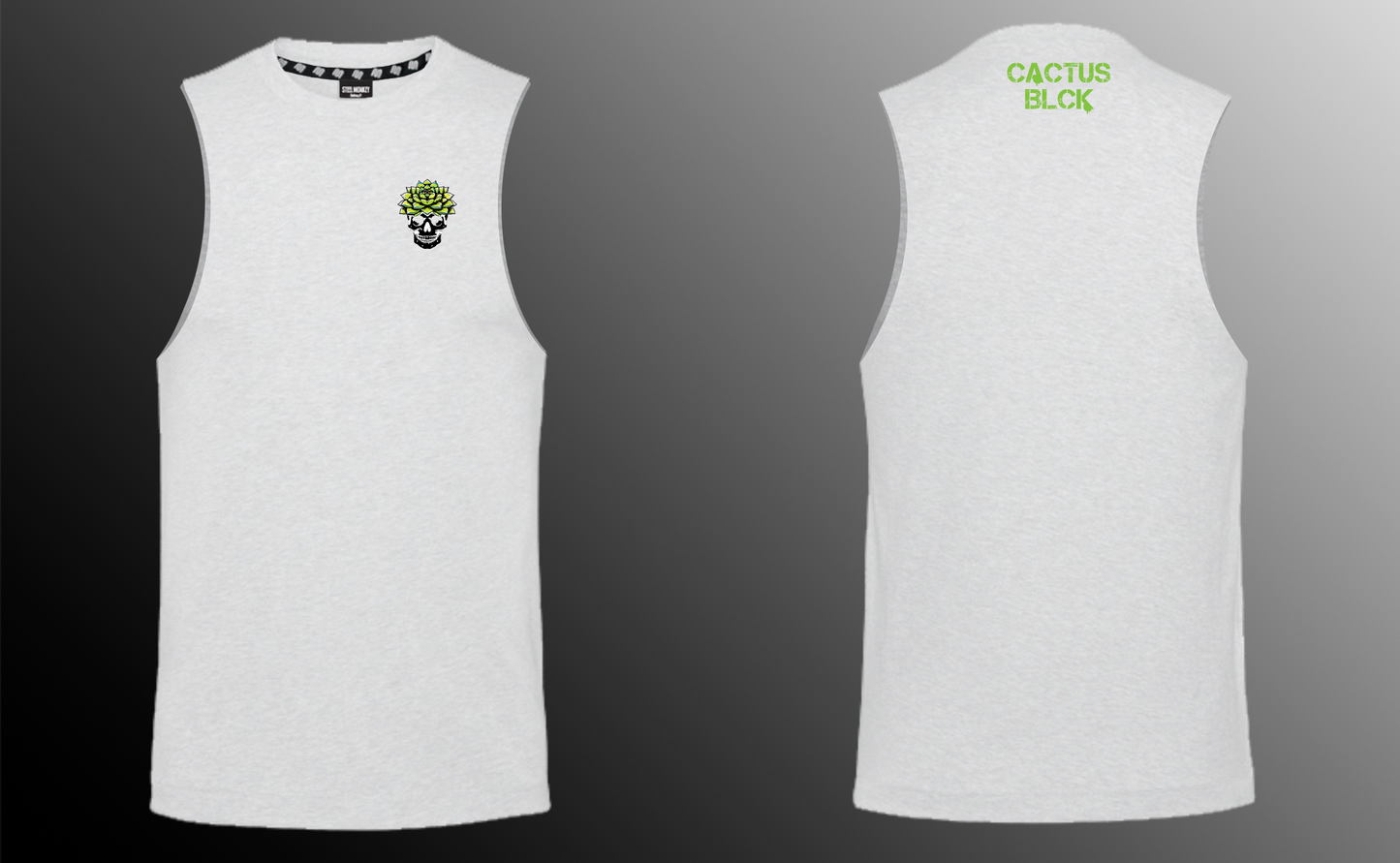 Cactus BLCK - Mens - Muscle Tank - White - Green
