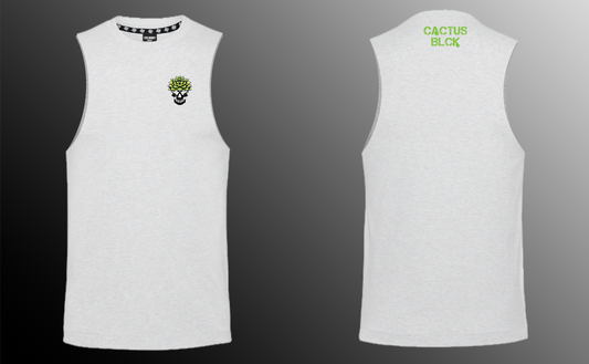 Cactus BLCK - Mens - Muscle Tank - White - Green