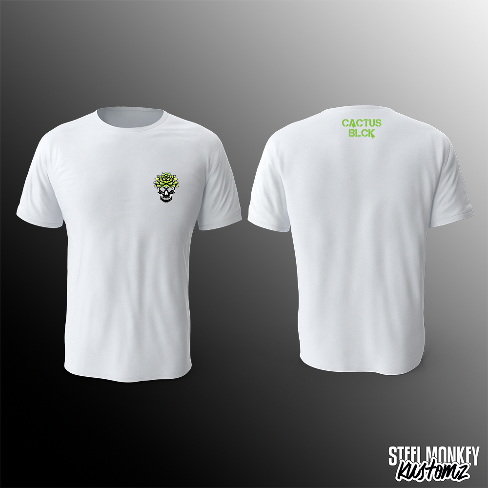 Cactus BLCK - Mens - T-Shirt - White - Green