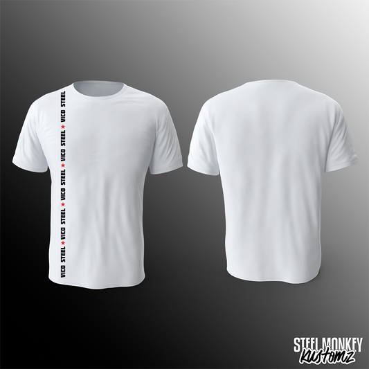 Vico Steel - White - T-Shirt - Rundown Strip