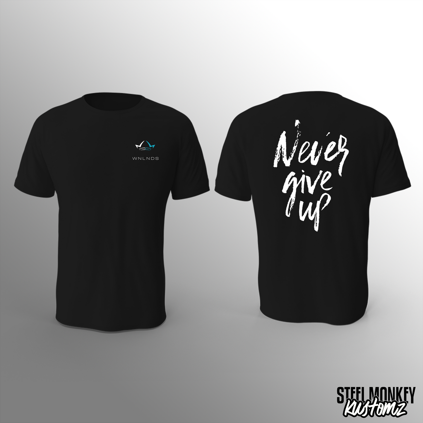 Winelands Fitness - Black - T-Shirt - Mens - Never Give Up