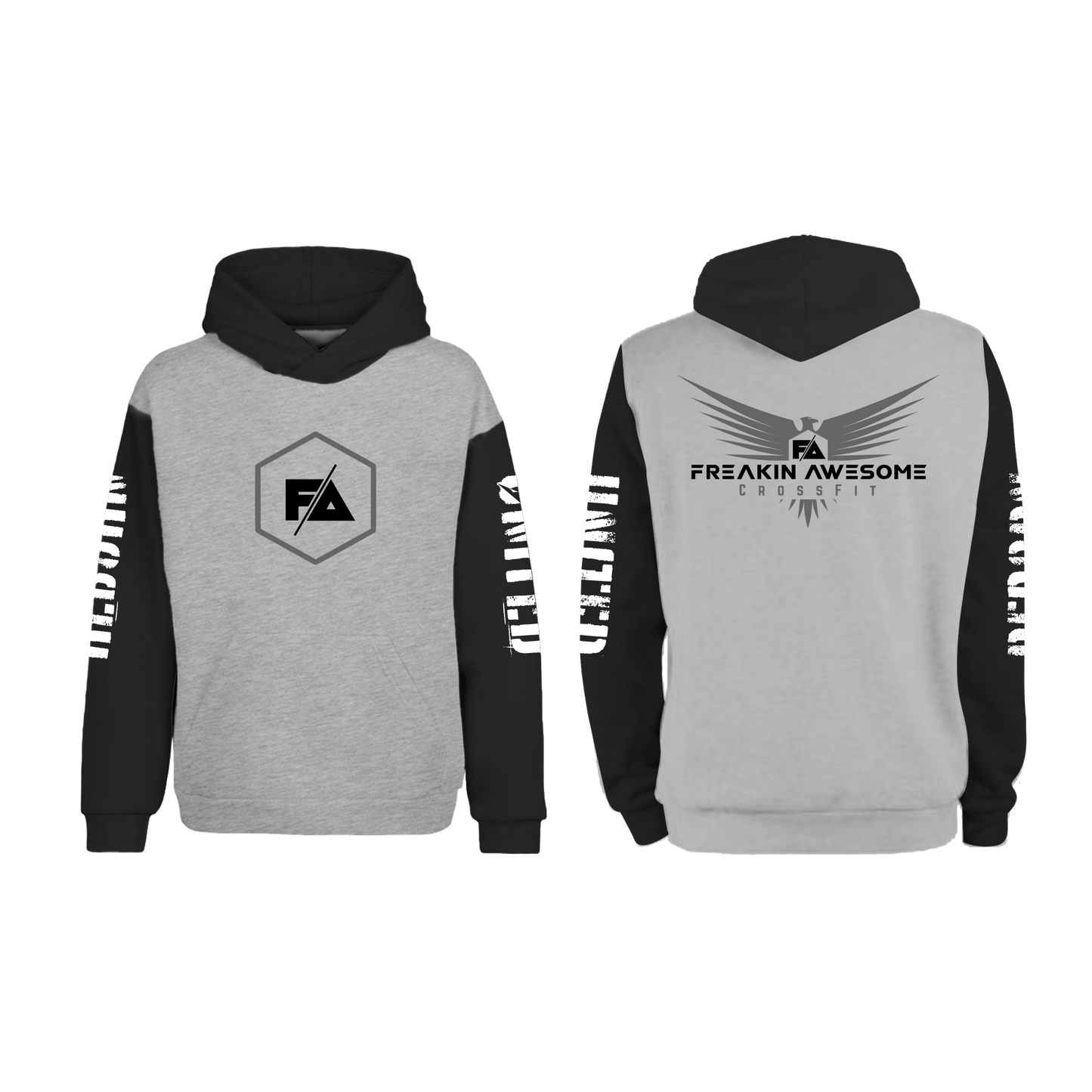 Freakin Awesome CF - Hoodie Grey & Black