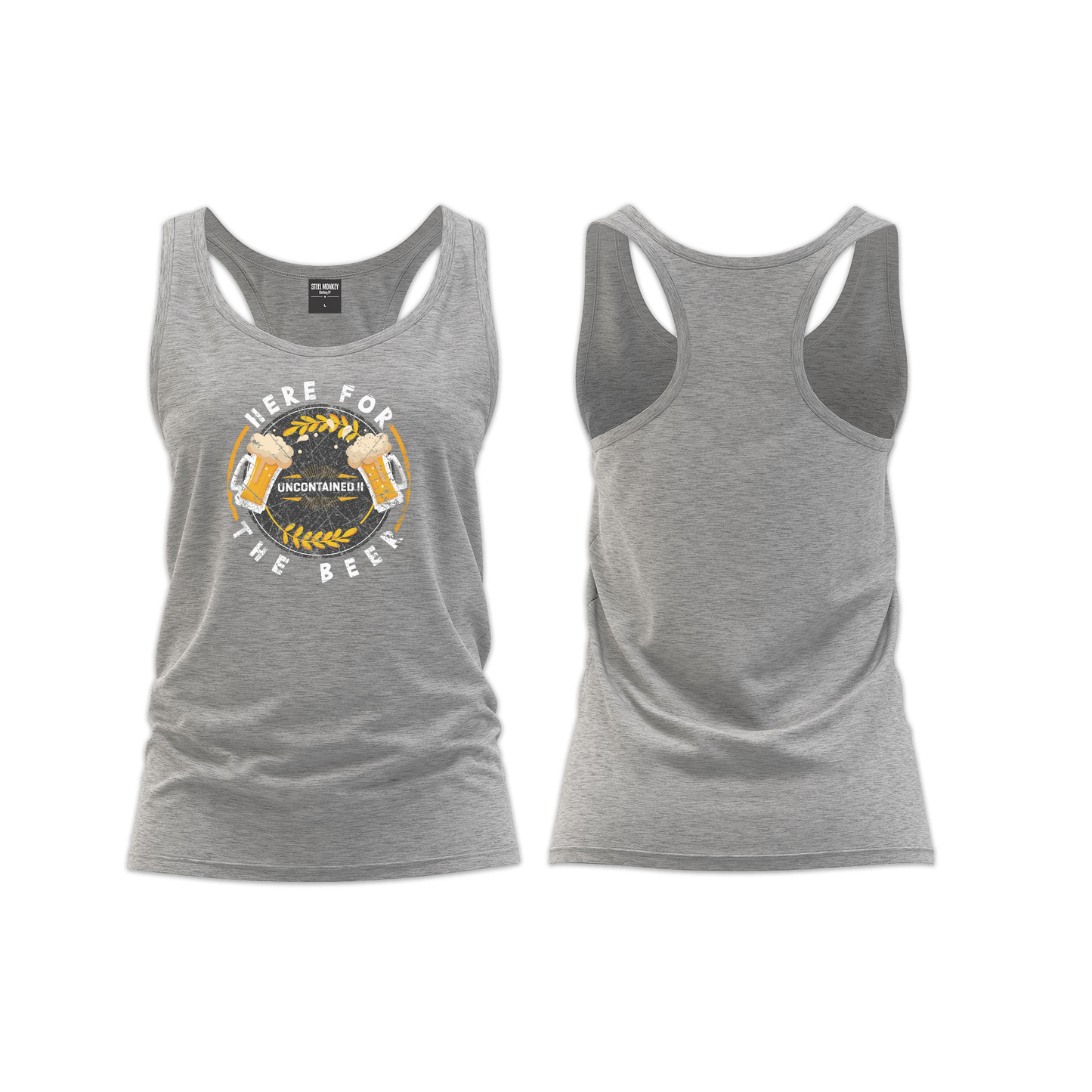 Uncontained II Beer Ladies Straight Cut  Vest - Grey