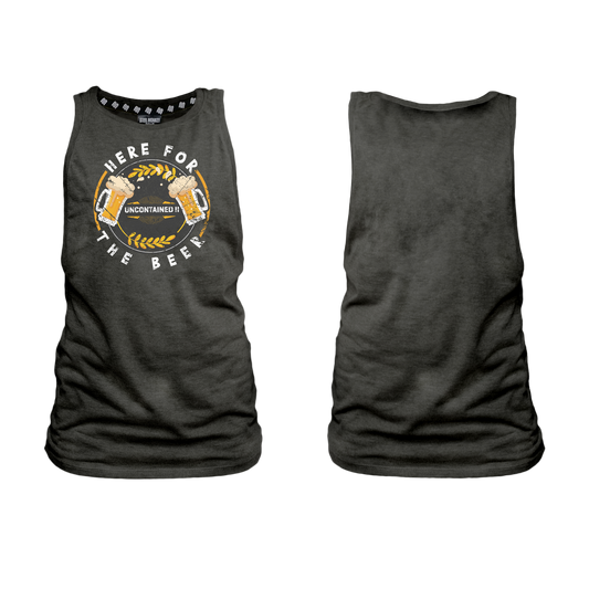 Uncontained II Beer Ladies Muscle Tank - Charcoal Melange