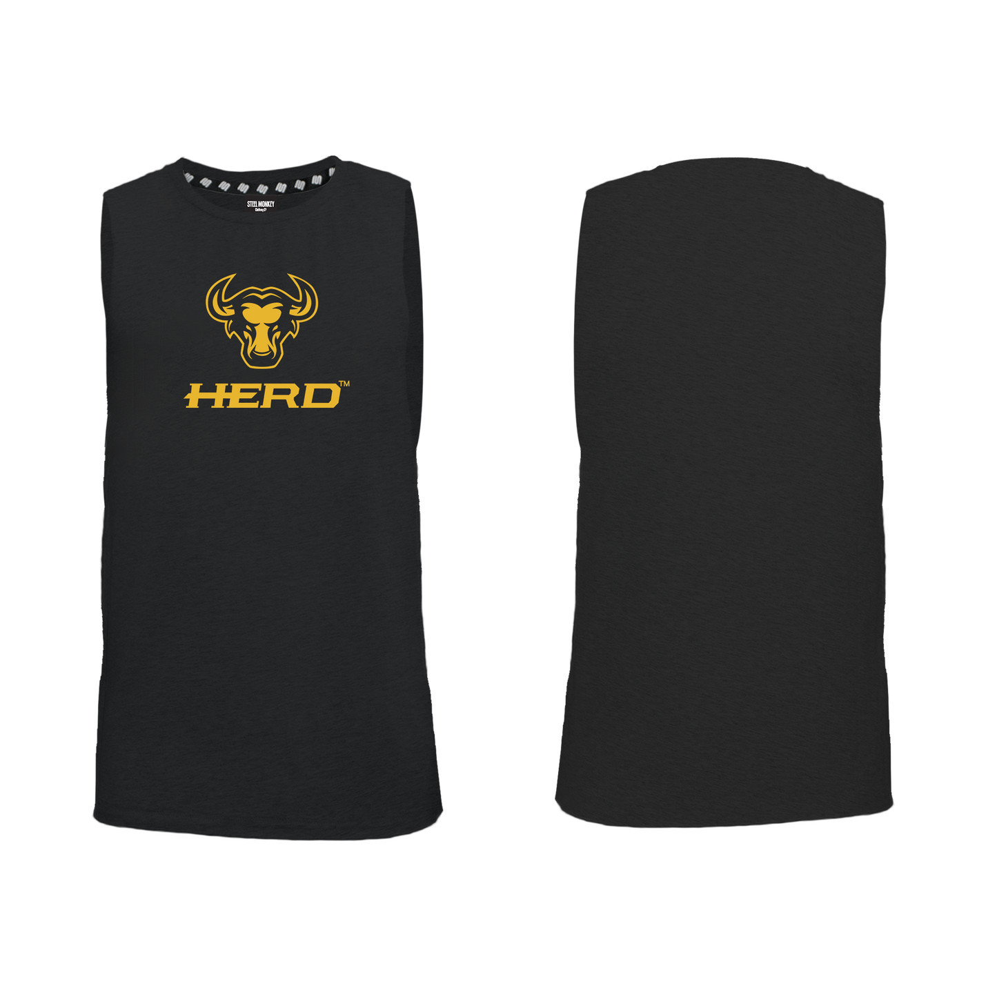 Herd Mens Muscle Tank - Black Melange