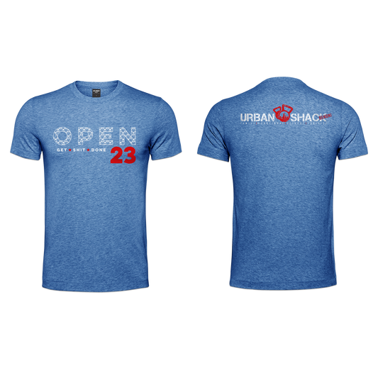 Urban Shack Open 23 Ladies T - Blue Melange