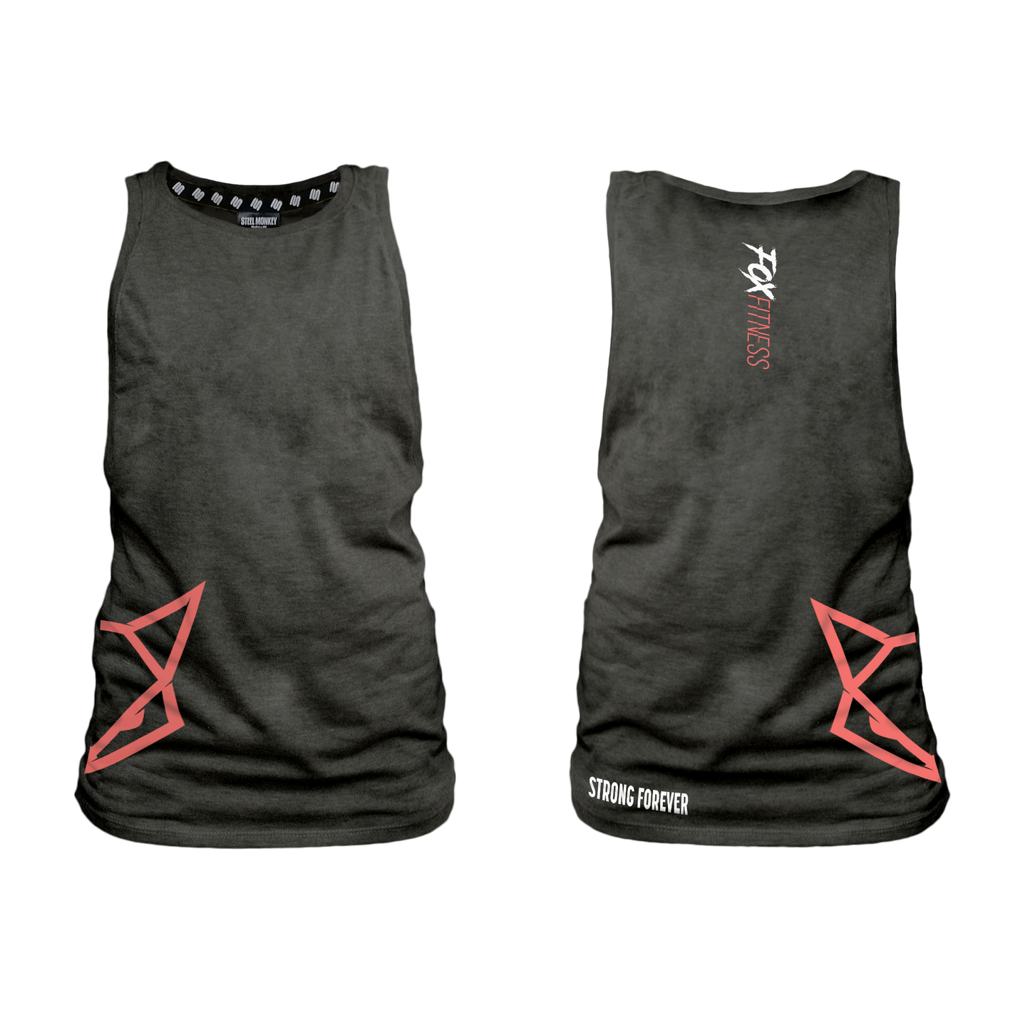 Fox Fitness Ladies Muscle Tank - Charcoal Melange