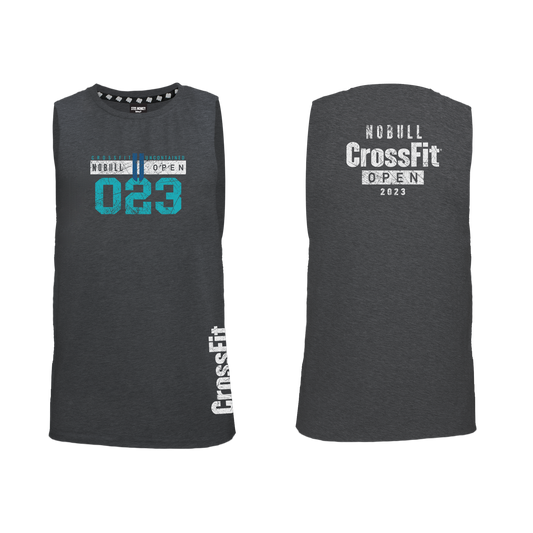Uncontained II Open 2023 Mens Muscle Tank - Charcoal Melange