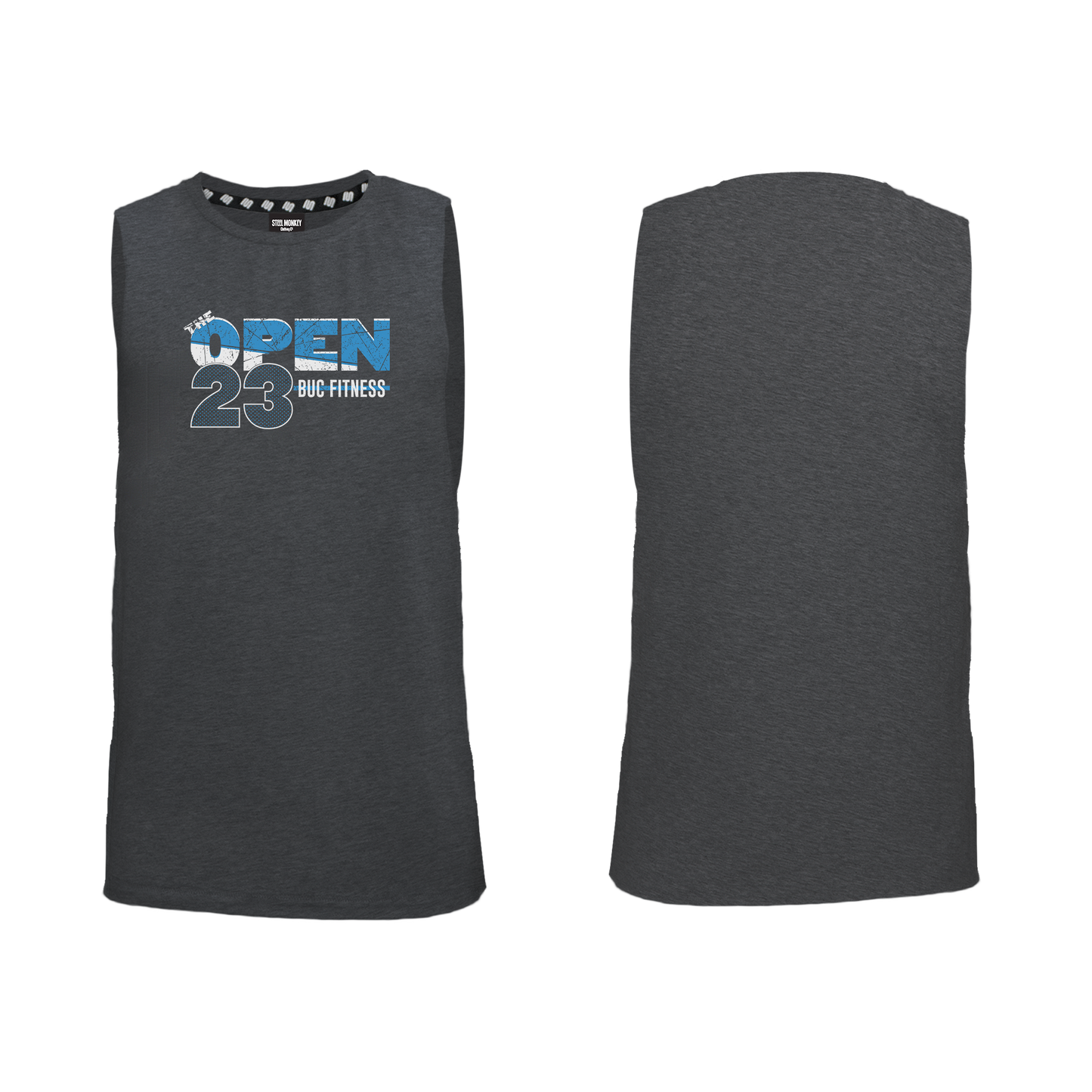 BUC Fitness Open 23 Mens Muscle Tank - Charcoal Melange
