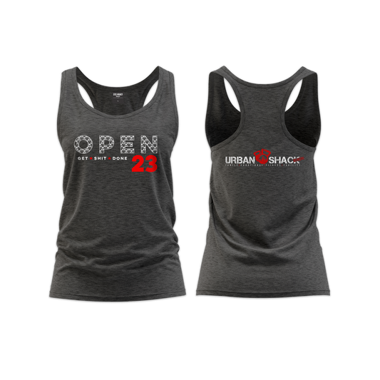 Urban Shack Open 2023 Ladies Straight Cut Vest - Charcoal Melange