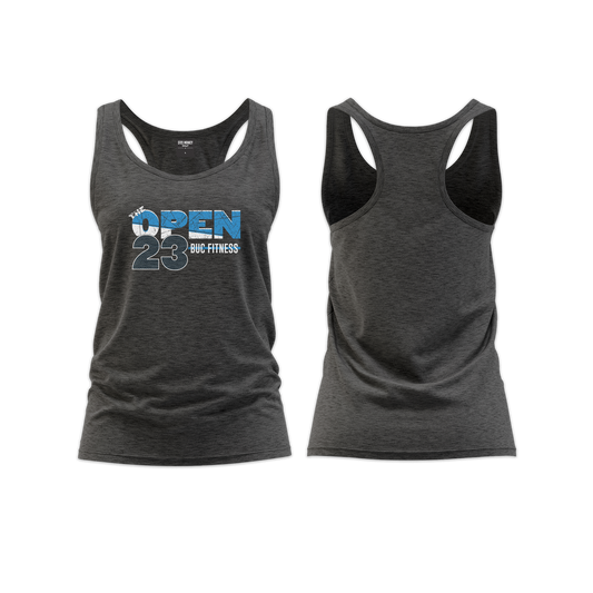 BUC Fitness Open 23 Ladies Straight Cut Vest - Charcoal Melange