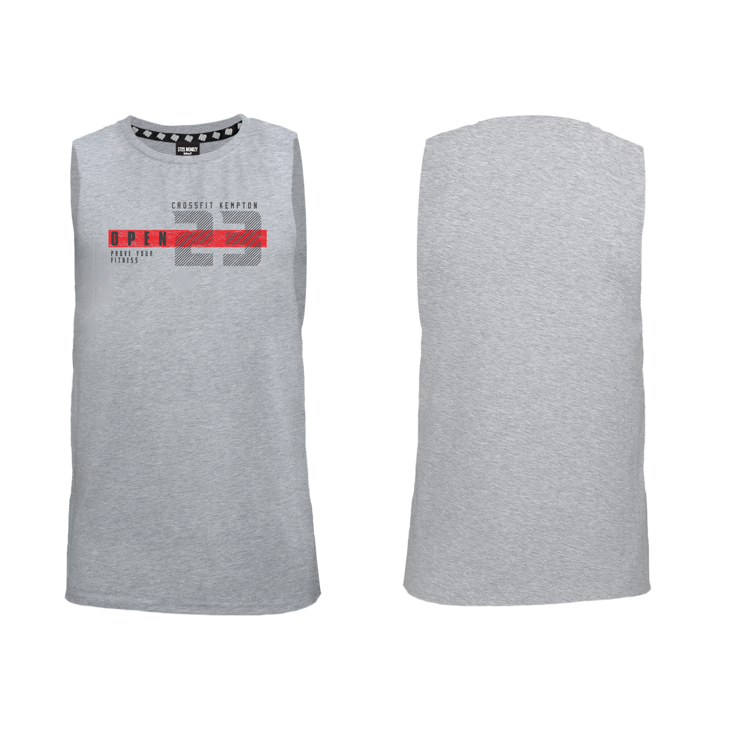 Crossfit Kempton Park Open 23 Mens Muscle Tank - Grey Melange