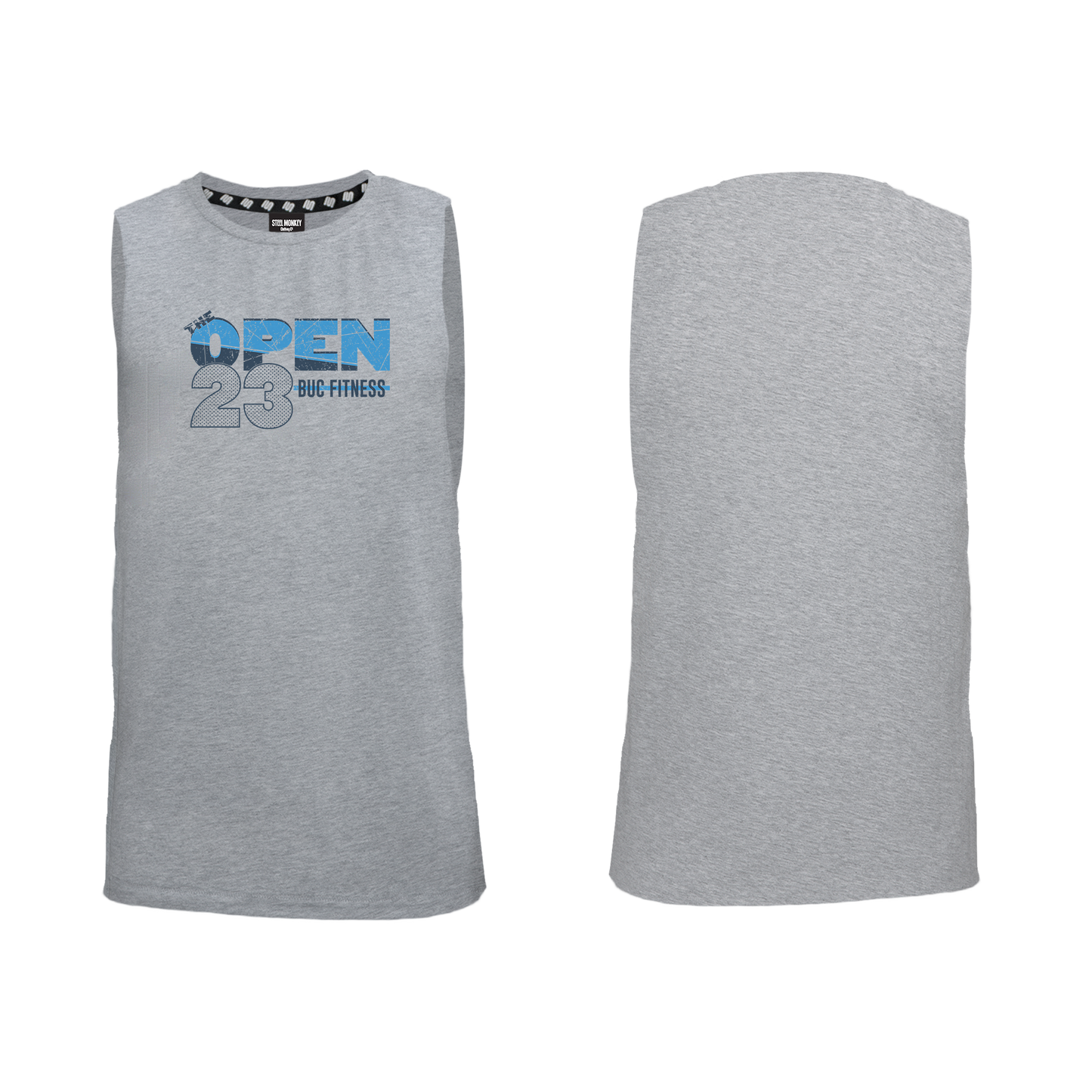 BUC Fitness Open 23 Mens Muscle Tank - Grey Melange