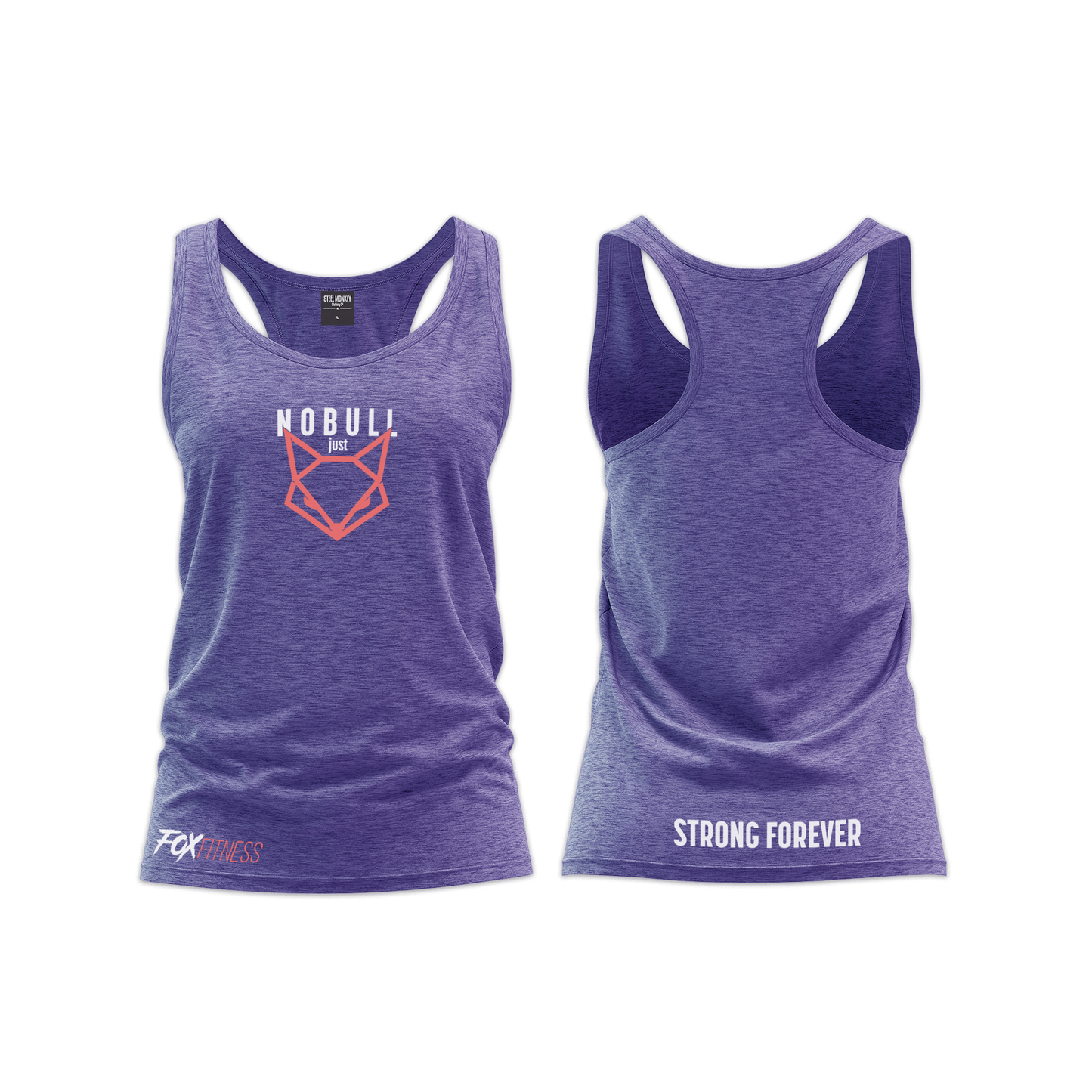 Fox Fitness Ladies Straight Cut Vest - NOBULL Indigo Melange