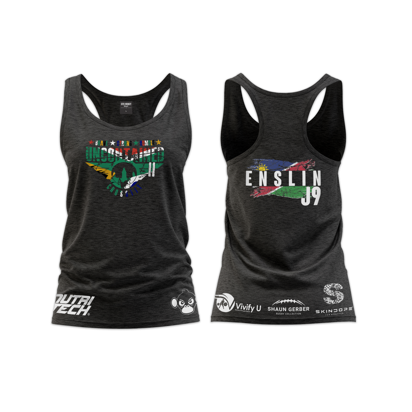 Janine RTN Ladies Straight Cut Vest - Charcoal