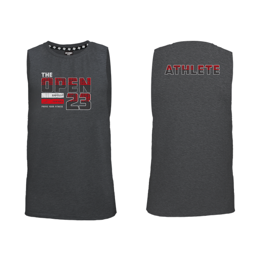 Taniwha Open 2023 Mens Muscle Tank - Charcoal Melange