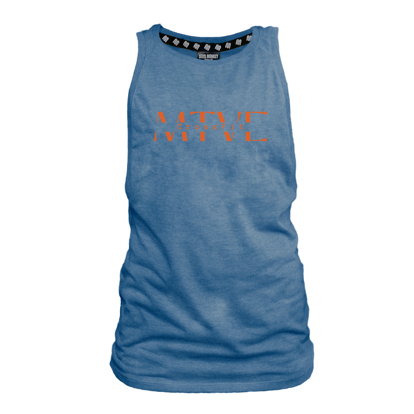 CrossFit Motive Ladies Muscle Tank - Blue Melange (Orange)